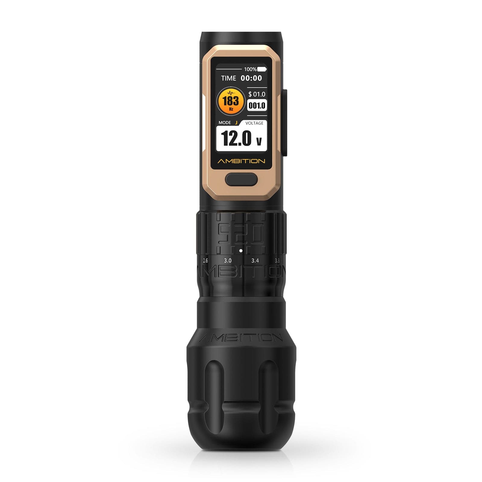 Ambition Soldier Pro 520 Wireless Tattoo Pen Machine with 6 Strokes Length 2.2mm-4.2mm