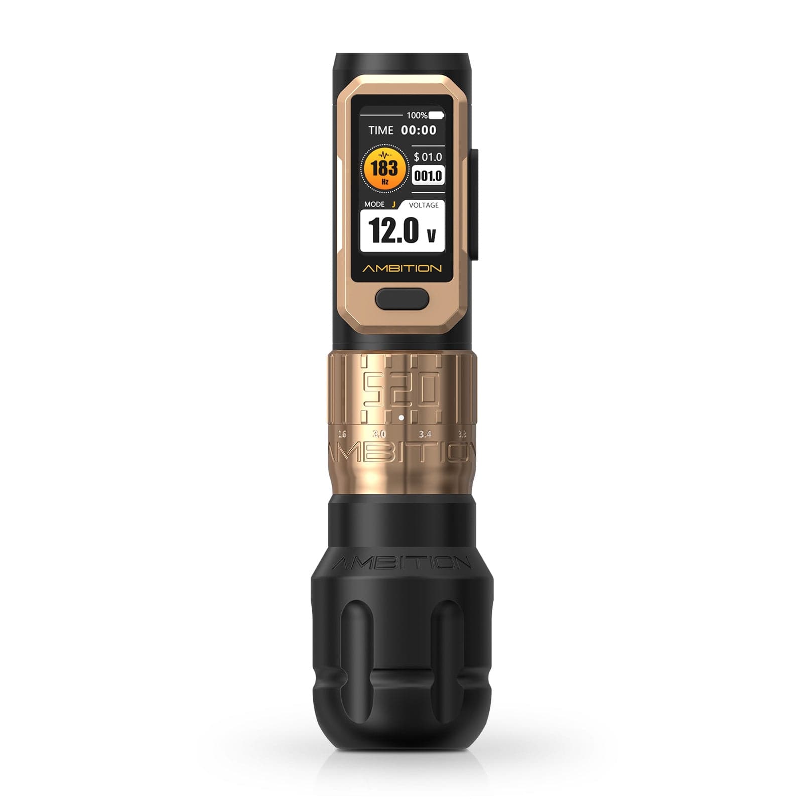 Ambition Soldier Pro 520 Wireless Tattoo Pen Machine with 6 Strokes Length 2.2mm-4.2mm