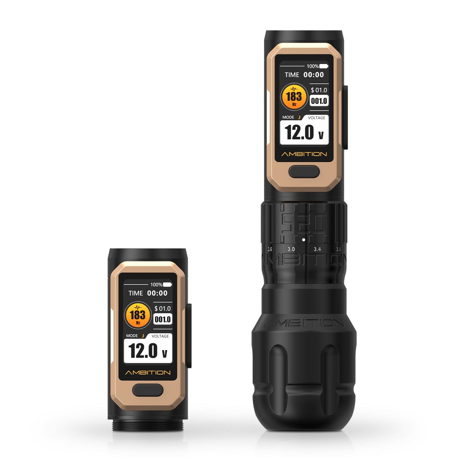 Ambition Soldier Pro 520 Wireless Tattoo Pen Machine with 6 Strokes Length 2.2mm-4.2mm