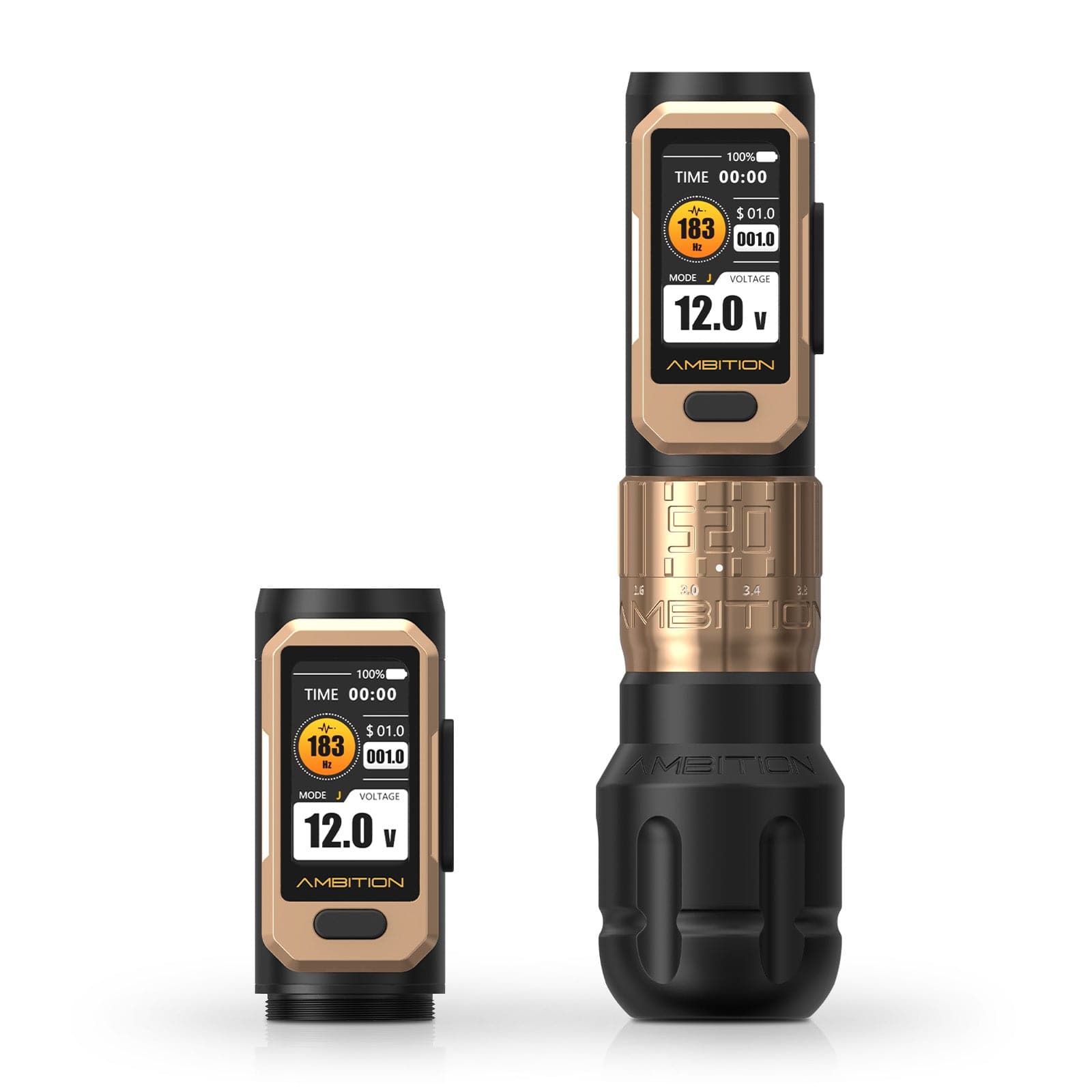 Ambition Soldier Pro 520 Wireless Tattoo Pen Machine with 6 Strokes Length 2.2mm-4.2mm