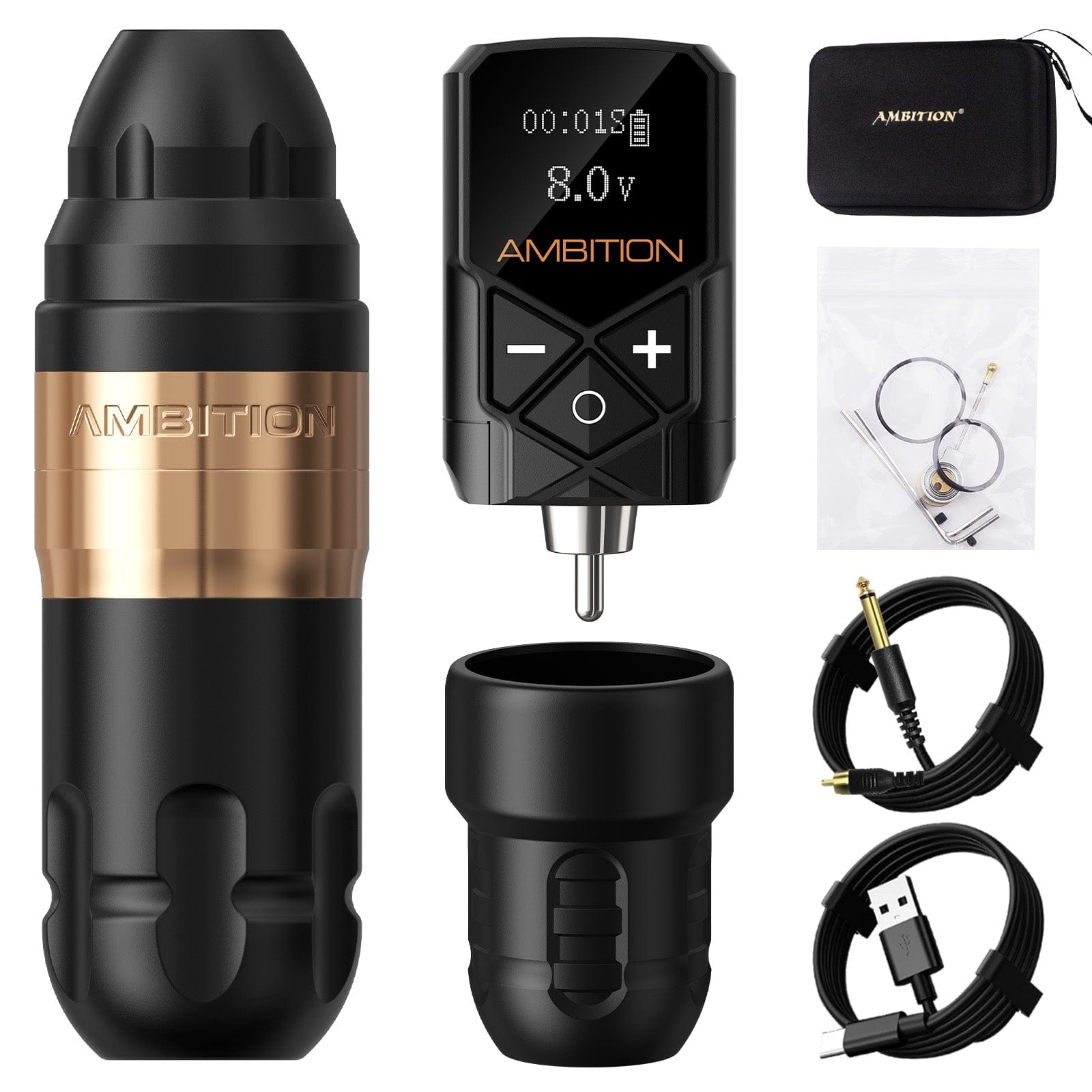 Machine à tatouer rotative Ambition Shura avec kit de batterie sans fil Kuark