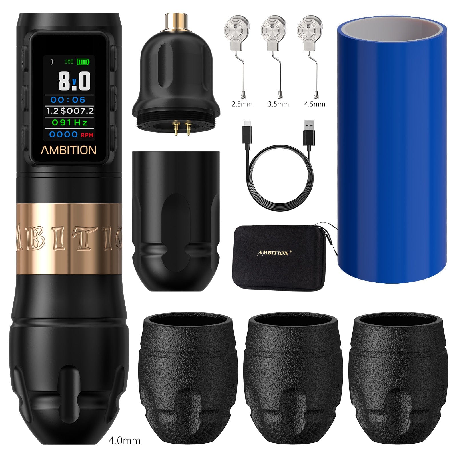 その他 Ambition vibe max tattoo machin Ambition Vibe Max Wireless Tattoo Pen Machine