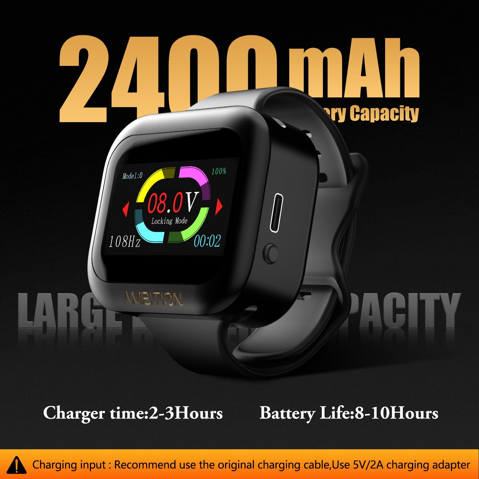 Ambition Lutin Rotary Tattoo Machine Short Pen with 2400mAh Touch Screen Tattoo Battery