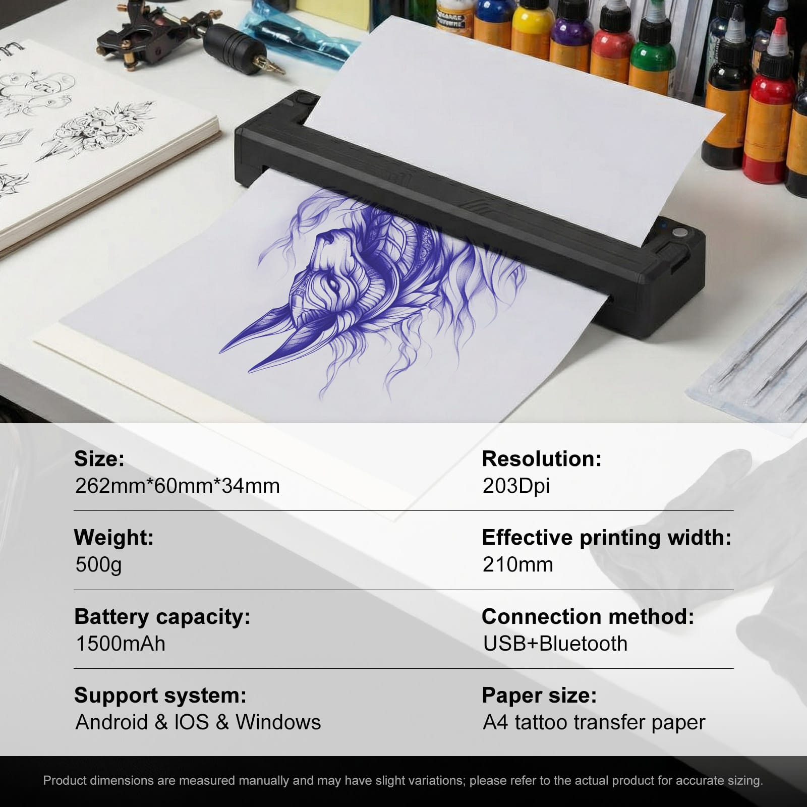 Ambition Wireless Tattoo Picture Printer 1500mAh