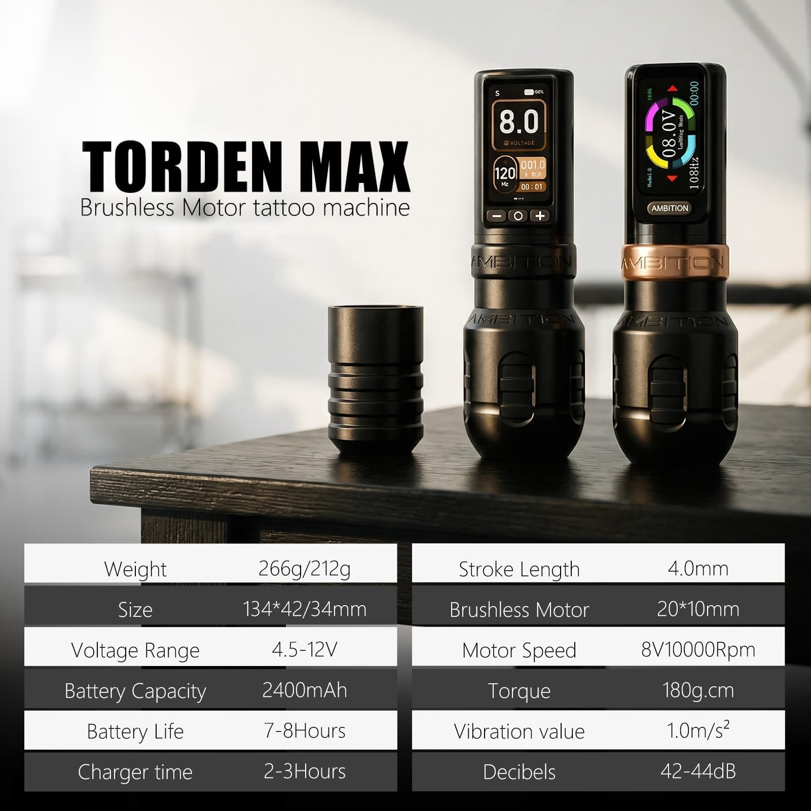 Ambition Traveler T1/Torped Max Wireless Tattoo Machine