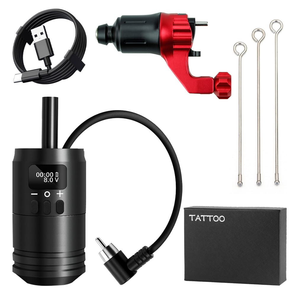 Ambition 2 in 1 Tattoo Battery Grip with Traditional Tattoo Machine