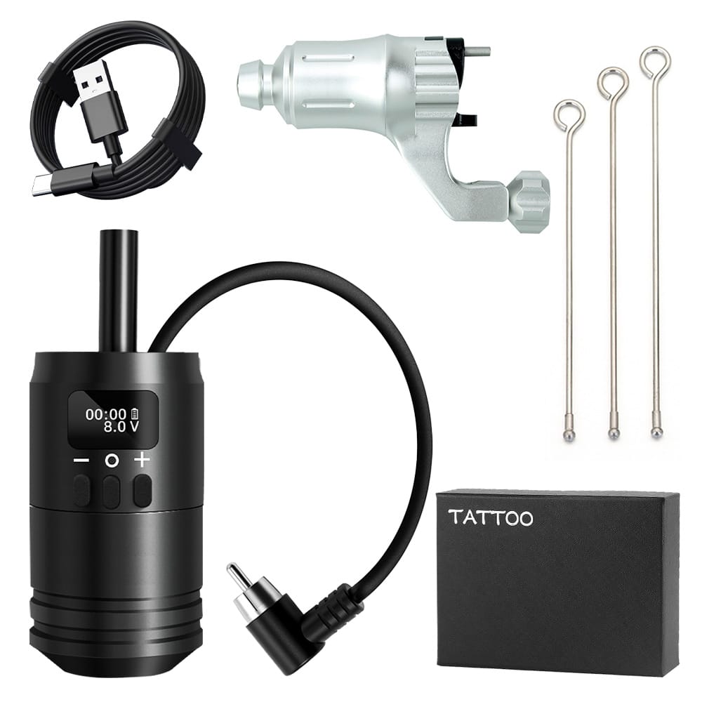 Ambition 2 in 1 Tattoo Battery Grip with Traditional Tattoo Machine