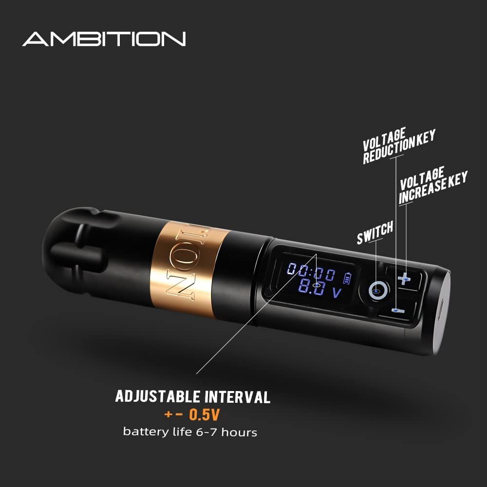 Tattoo Kit | Ambition Soldier Wireless Tattoo Machine Kit