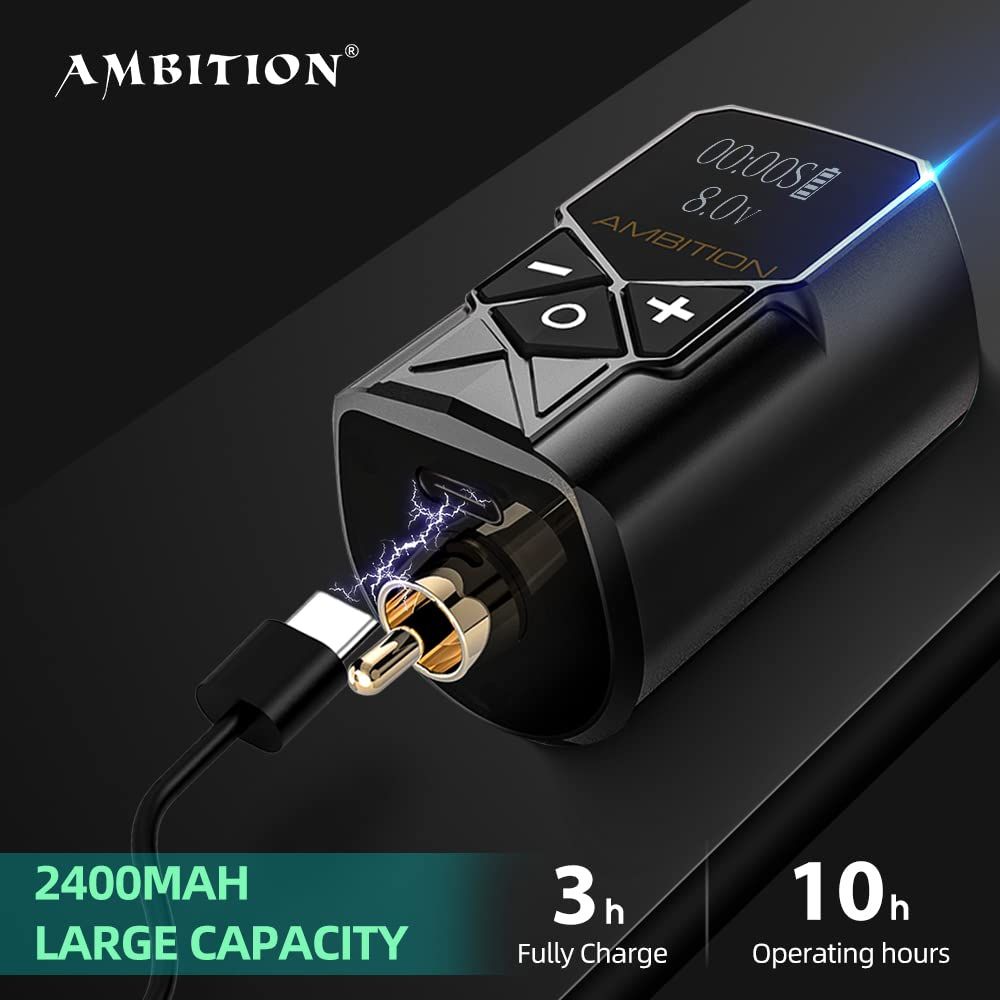 Ambition Kuark Mini RCA Tattoo Power Supply