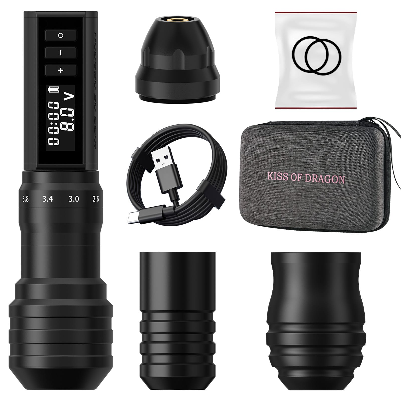 Kiss of Dragon Hunter Max Wireless Tattoo Pen Machine with 6 Stroke Length 2.2mm-4.2mm