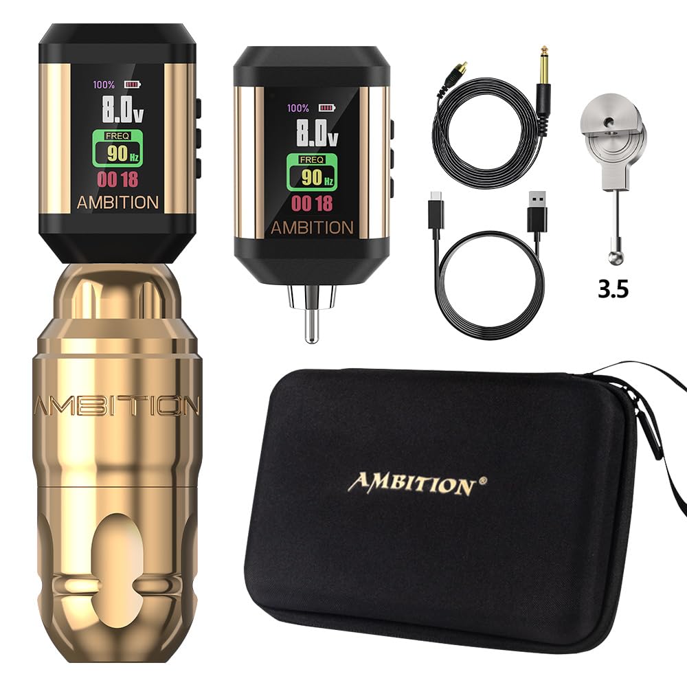 Ambition Lutin Wireless Tattoo Machine Short Pen Kit