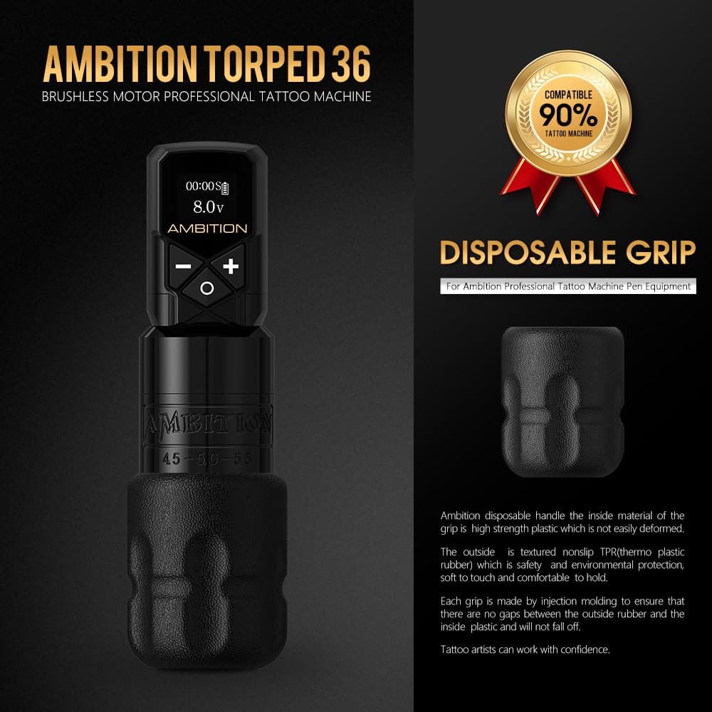 Tattoo Kit | Ambition Torped 36mm Wireless Tattoo Machine Kit