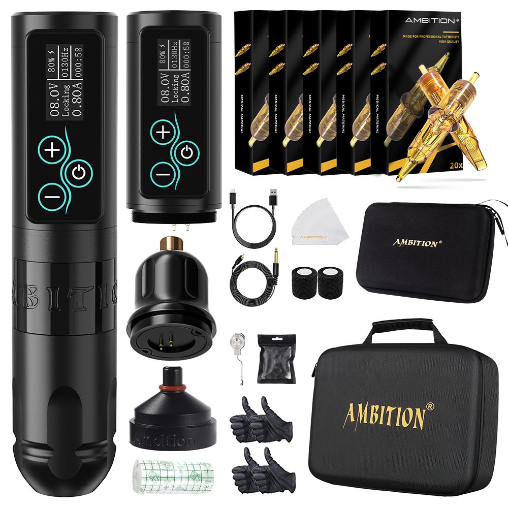 Tattoo Kit | Ambition Vibe Wireless Tattoo Machine Kit