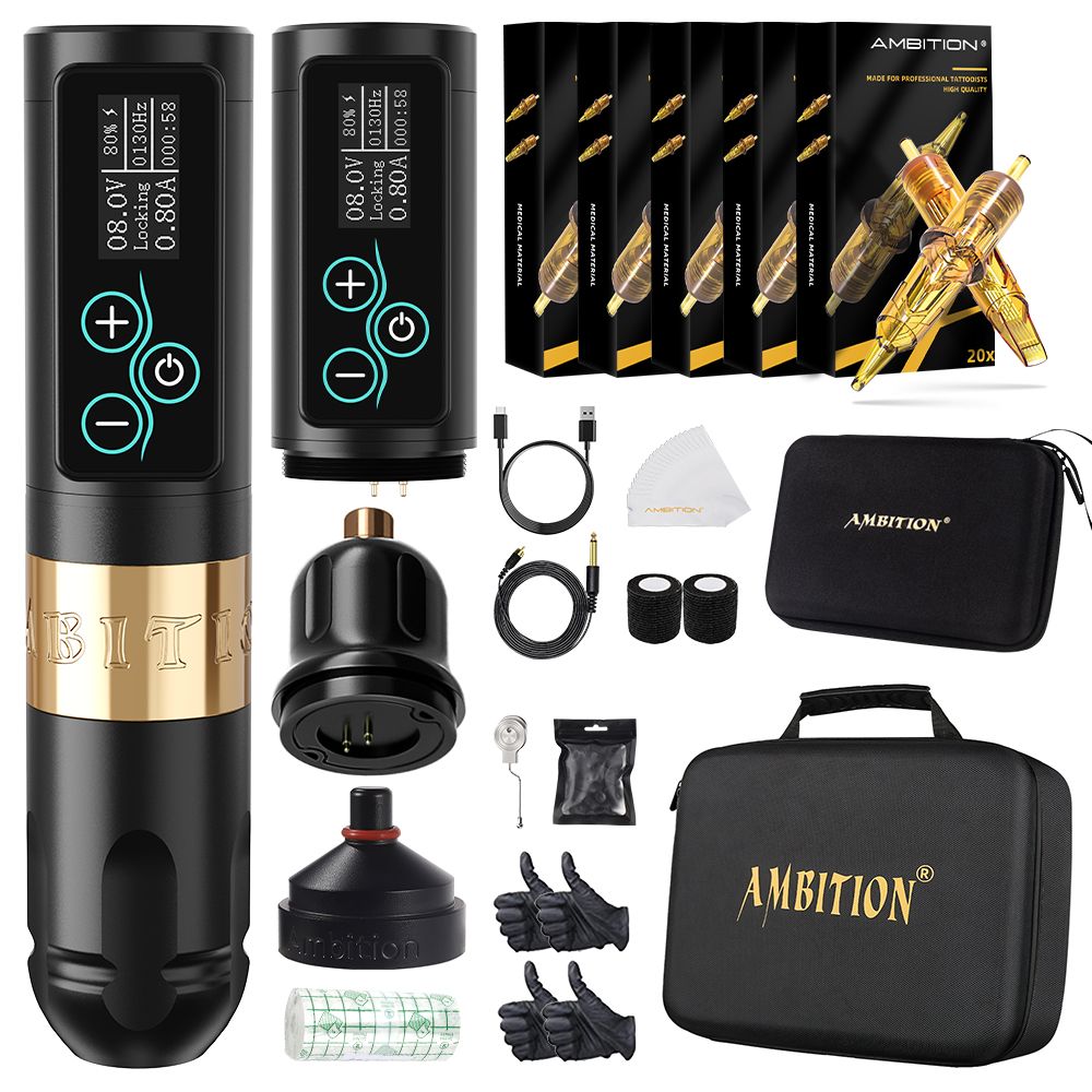 Tattoo Kit | Ambition Vibe Wireless Tattoo Machine Kit