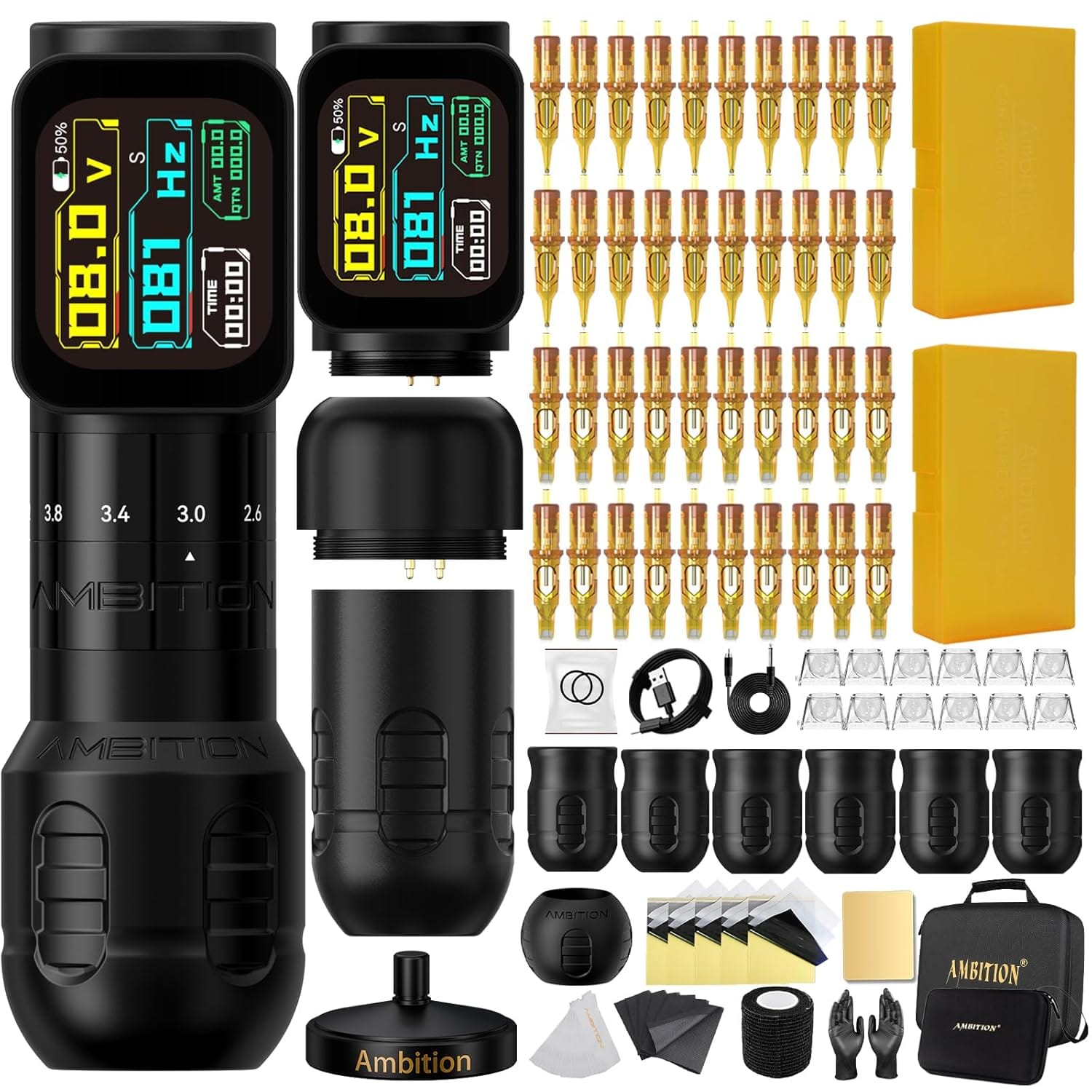 Tattoo Kit | Ambition Seher Pro Wireless Tattoo Machine Kit