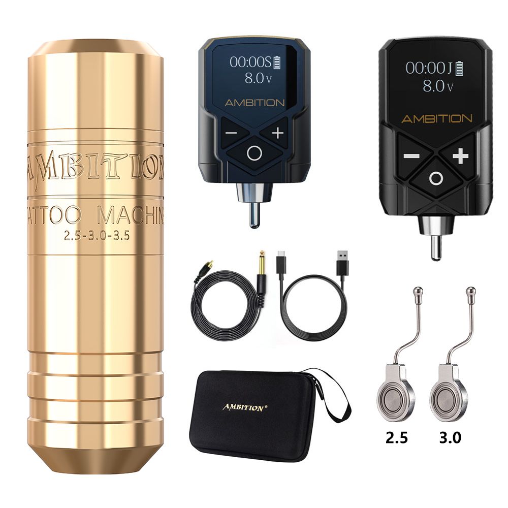 Ambition Wireless Tattoo Pen Machine 2.5-3.5MM Strokes Length | Torped 28MM