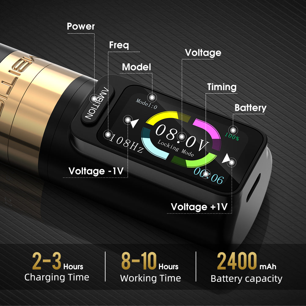 Ambition Zetton Wireless Tattoo Pen Machine