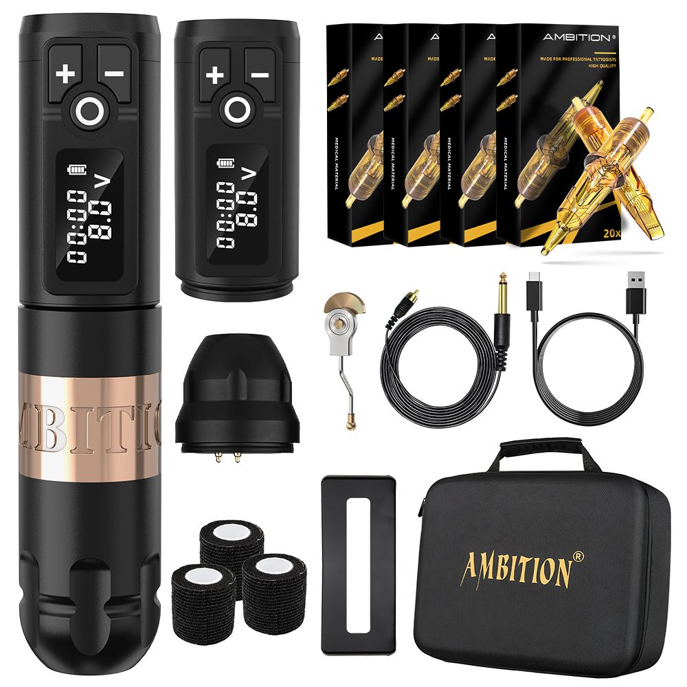 Tattoo Kit | Ambition Soldier Wireless Tattoo Machine Kit