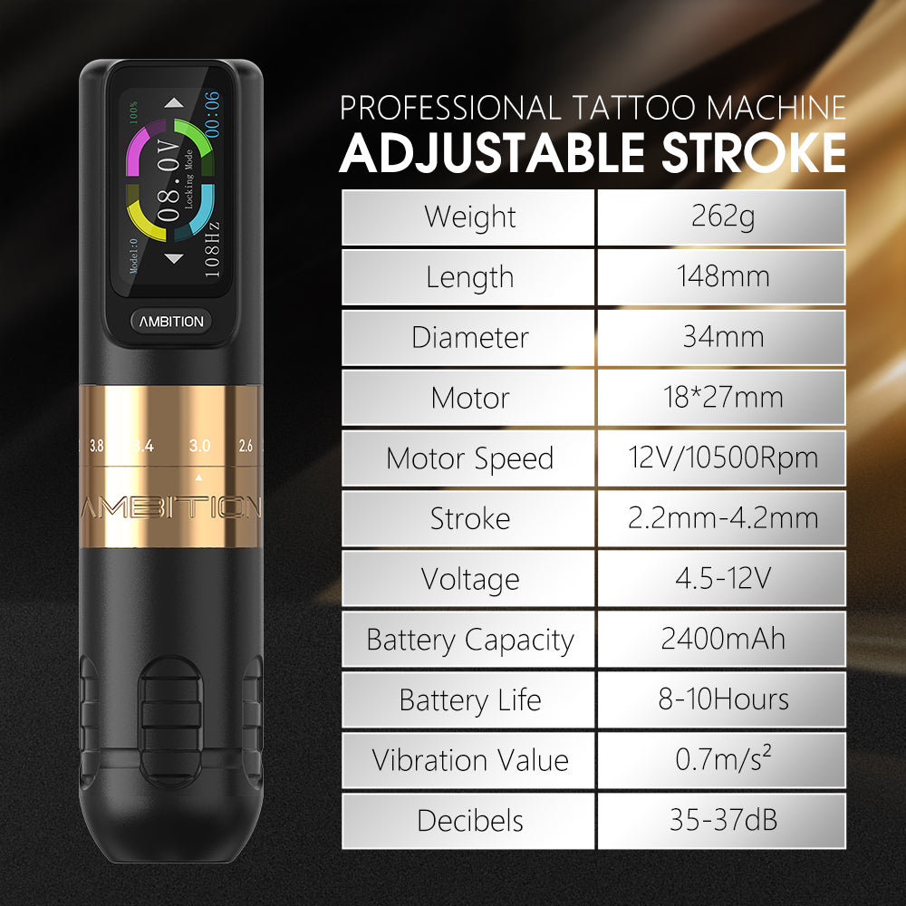 Ambition Seher Wireless Tattoo Pen Machine