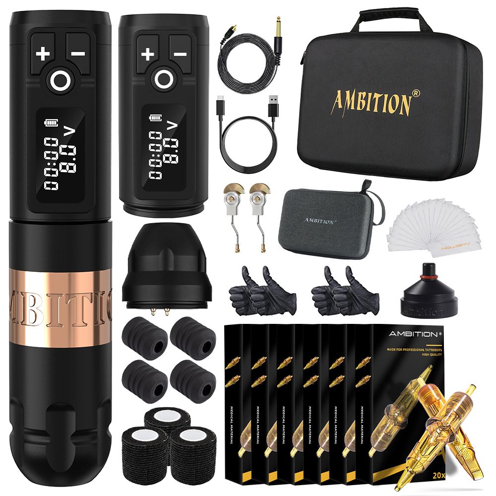 Tattoo Kit | Ambition Soldier Wireless Tattoo Machine Kit 2