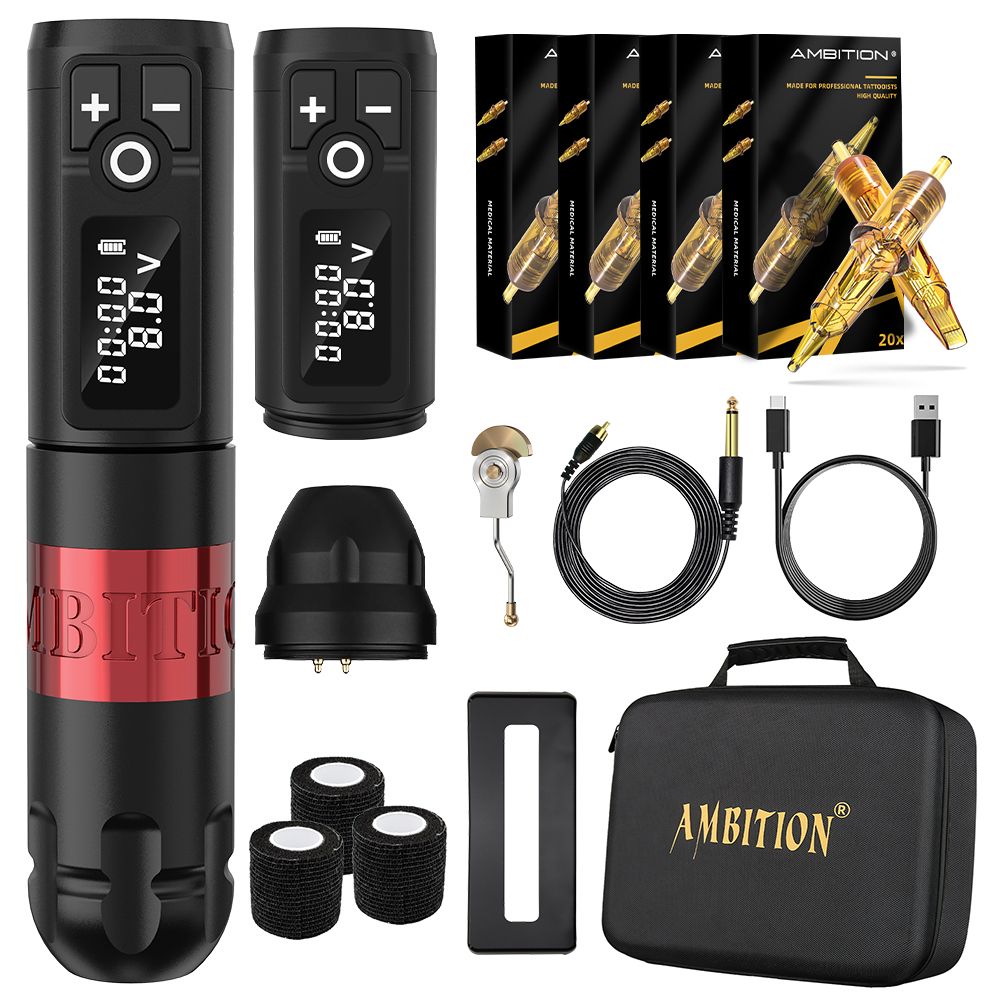 Tattoo Kit | Ambition Soldier Wireless Tattoo Machine Kit