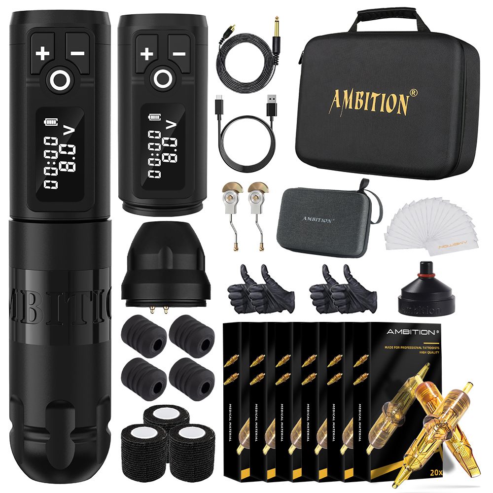 Tattoo Kit | Ambition Soldier Wireless Tattoo Machine Kit 2