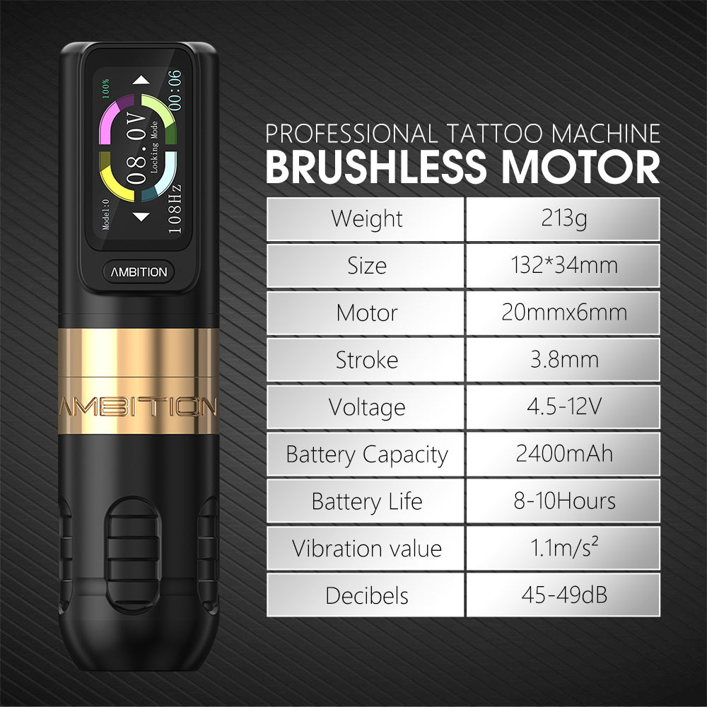 Ambition Zetton Wireless Tattoo Pen Machine